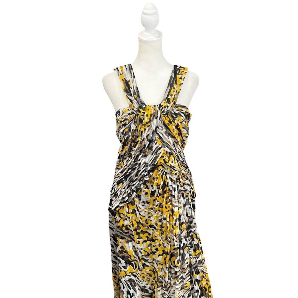 Tadashi Shoji Silk Leopard Print Gown Size 16 Formal Maxi Dress Gala - Picture 3 of 9